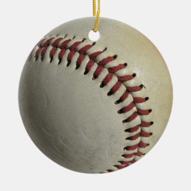 Ornamento De Cerâmica Baseball (Frente)