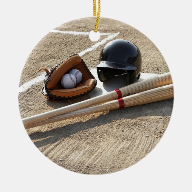 Ornamento De Cerâmica Baseball 11 (Frente)