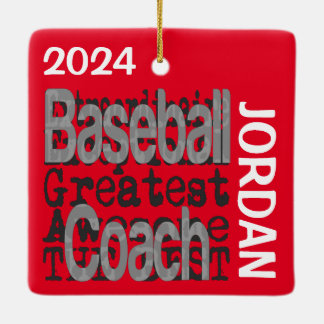 Ornamento De Cerâmica Baseball Coach Extraordinaire CUSTOM