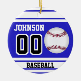 Ornamento De Cerâmica Baseball | Crie o seu