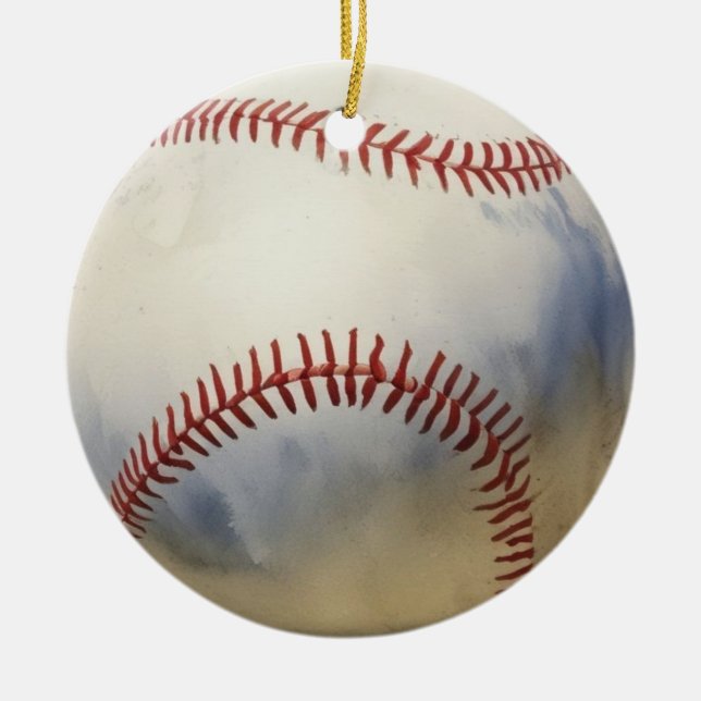 Ornamento De Cerâmica Baseball Inspiron (Frente)