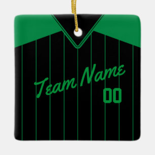 Ornamento De Cerâmica Baseball Softball Jersey Personalizado