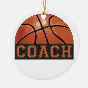 Ornamento De Cerâmica Basketball Coach