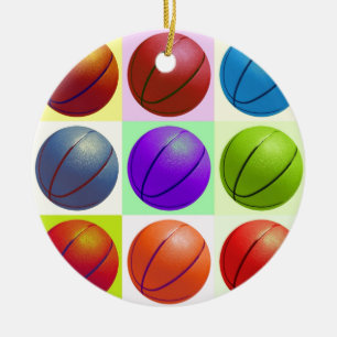 Ornamento De Cerâmica Basquete