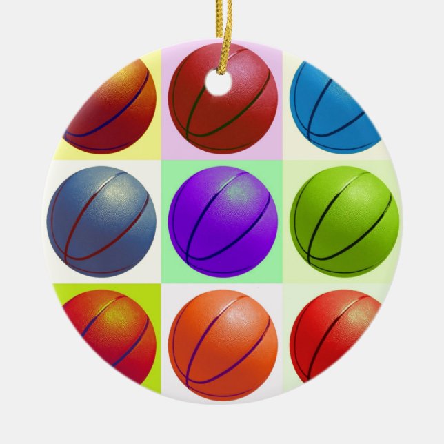 Ornamento De Cerâmica Basquete (Frente)