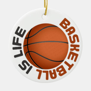 Ornamento De Cerâmica Basquete é Vida