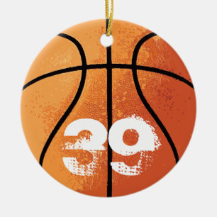 Ornamento De Cerâmica Basquete (Personalizável)