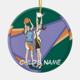 Ornamento De Cerâmica Basquetebol das meninas
