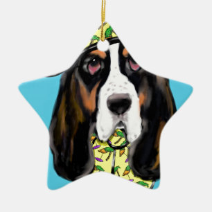 Ornamento De Cerâmica Basset Hound