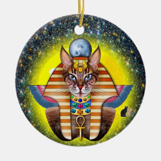 Ornamento De Cerâmica Bastet (Frente)