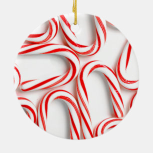 Ornamento De Cerâmica Bastões de doces fabulosos do Natal