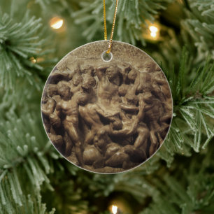 Ornamento De Cerâmica Batalha dos Lapetos e Centauros por Michelangelo