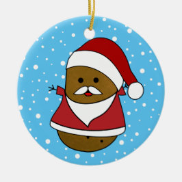 Ornamento De Cerâmica Batata Feliz Natal