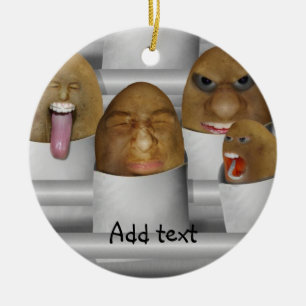 Ornamento De Cerâmica Batatas Em Linha