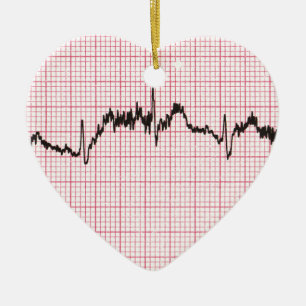 Ornamento De Cerâmica Batimento cardíaco III