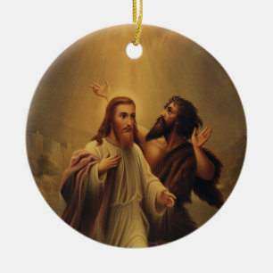 Ornamento De Cerâmica Batismo de Jesus Cristo