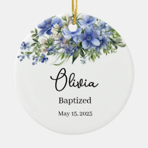 Ornamento De Cerâmica Batismo Personalizado