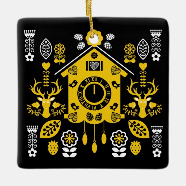 Ornamento De Cerâmica Bauernmalerei Folk Art (Frente)