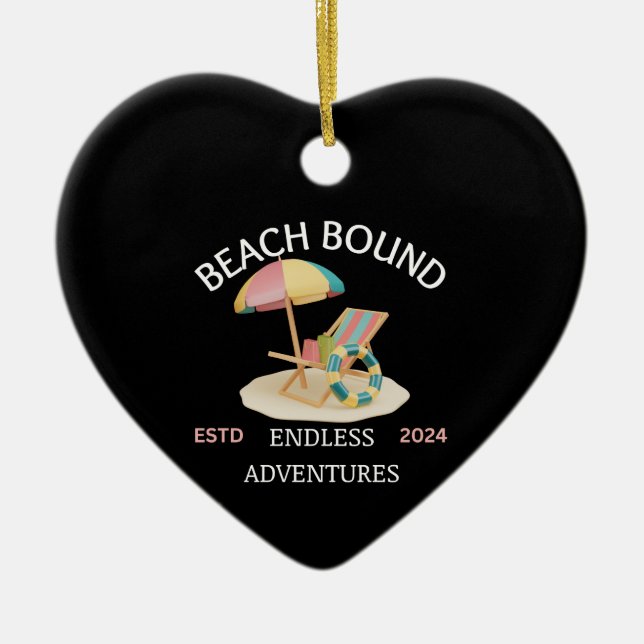 Ornamento De Cerâmica Beach Bound (Frente)
