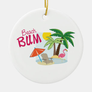 Ornamento De Cerâmica Beach Bum