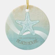 Beach House - Starfish Aqua Blue ID623