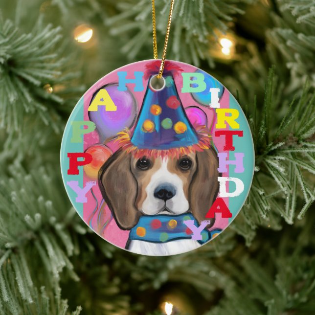 ORNAMENTO DE CERÂMICA BEAGLE        (Árvore)
