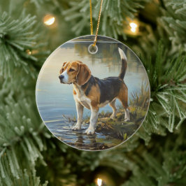 Ornamento De Cerâmica Beagle