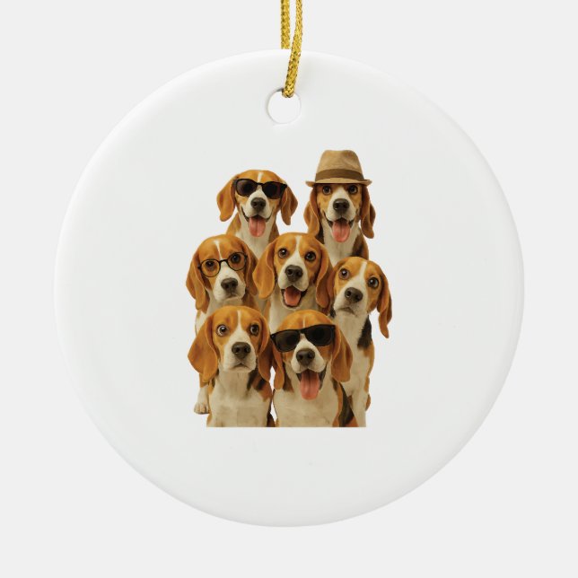 Ornamento De Cerâmica Beagle (Frente)