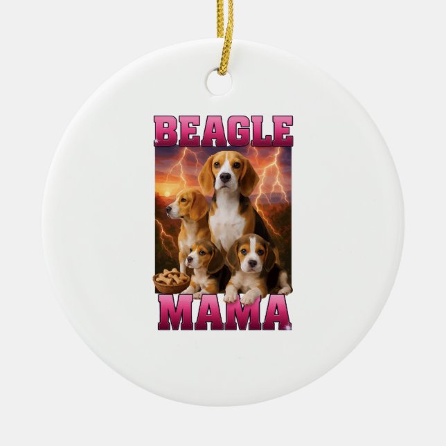 Ornamento De Cerâmica Beagle  (Frente)