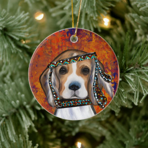 Ornamento De Cerâmica Beagle