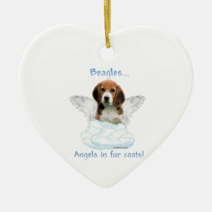 Ornamento De Cerâmica Beagle Angel