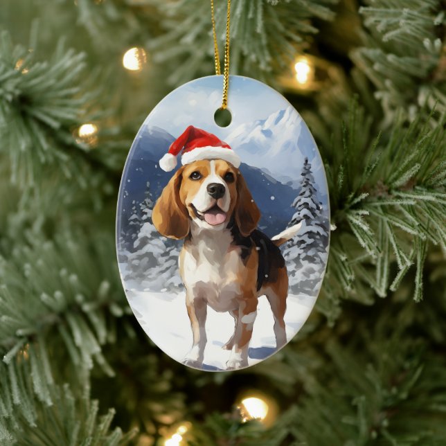 Ornamento De Cerâmica Beagle Christmas (Árvore)