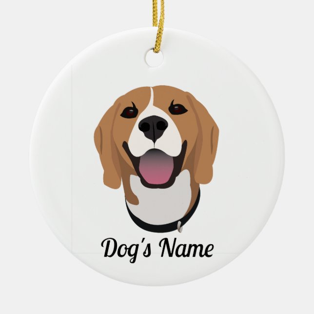 Ornamento De Cerâmica Beagle Ornament (Frente)