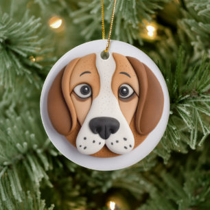 Ornamento De Cerâmica Beagle Um Delicioso Biscoito Inspirado