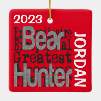 Ornamento De Cerâmica Bear Hunter Extraordinaire CUSTOM