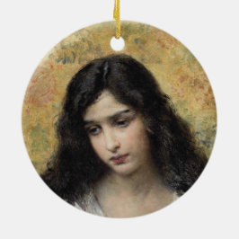 Ornamento De Cerâmica Beauty Russa (por Konstantin Makovsky)