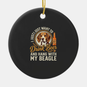 Ornamento De Cerâmica Beba Cerveja Beagle Cachorro Cerveja Artesanal Gar