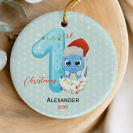 Ornamento De Cerâmica Bebê bonito primeiro dinossauro de Natal