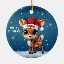 Ornamento De Cerâmica Bebê Cervo Cupido, Cervo, Corça, Rena🦌 🎄