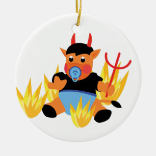 Ornamento De Cerâmica bebê diabólico