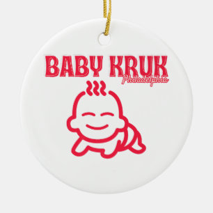 Ornamento De Cerâmica Bebê Engraçado Kruk Philadelphia Premium