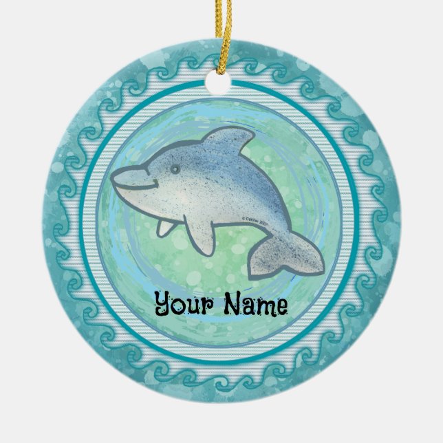 Ornamento De Cerâmica Bebê Golfinho (Frente)