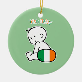 Ornamento De Cerâmica Bebê irlandês