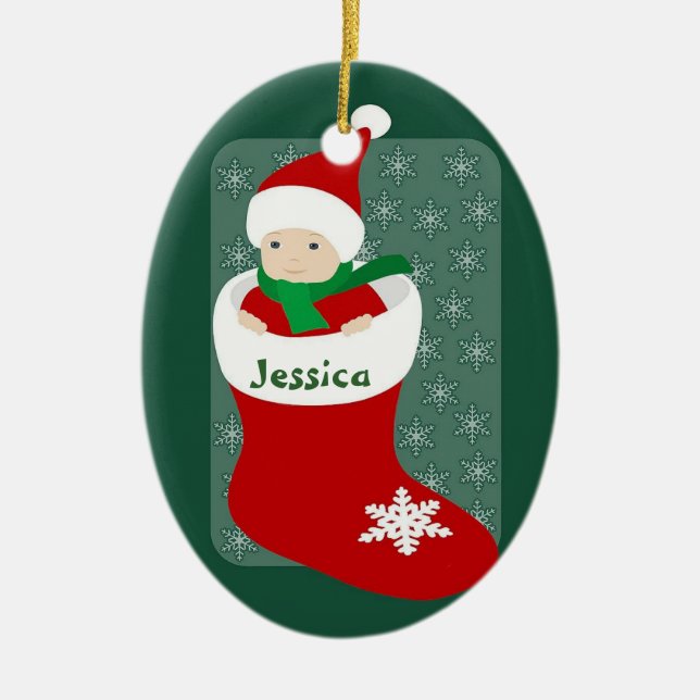 Ornamento De Cerâmica Bebê ø (Frente)