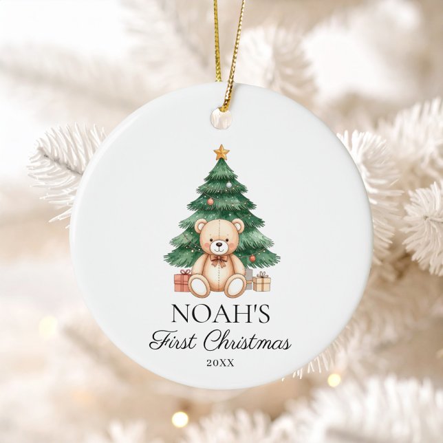 Ornamento De Cerâmica Bebê Primeiro Natal (Criador carregado)