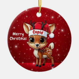 Ornamento De Cerâmica Bebê Rena Cupido, Cervo, Corça, Rena🦌 🎄