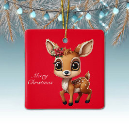 Ornamento De Cerâmica Bebê Veado, Cerva, Corça 🦌 🎄Feliz Natal