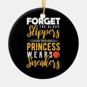 Ornamento De Cerâmica Bebês de basquetebol Princesa Wears