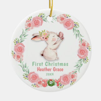 Ornamento De Cerâmica Bebês Primeira Foto de Natal Personalizada