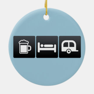 Ornamento De Cerâmica Bebida, sono e campistas